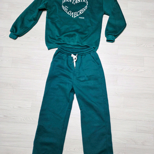 새상품 여성여아150/160 기모맨투맨,일자바지 셋업,세트