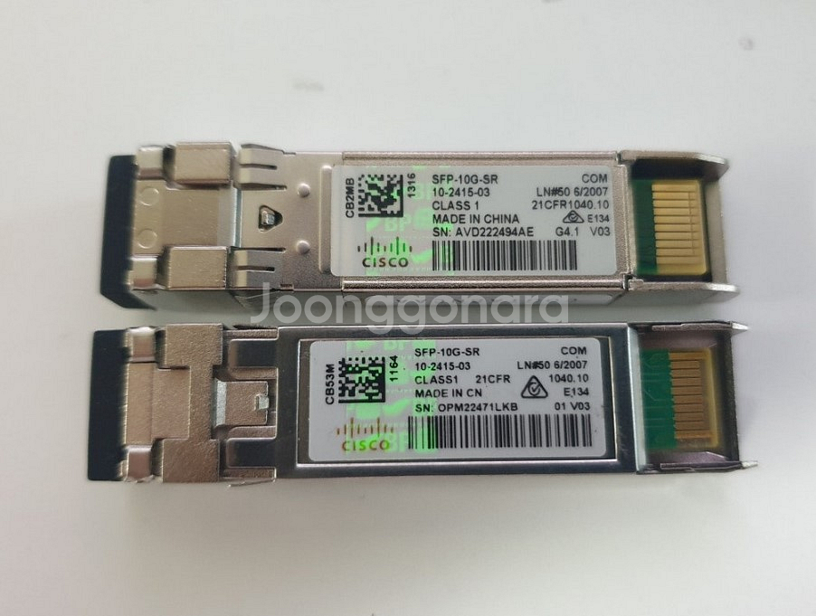 CISCO 10G SFP+ 멀티모드 광모듈, 지빅 ( SFP-10G-SR v3 ) - 3D홀로그램 정품--0