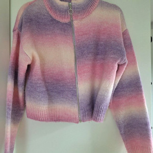 더데이걸스 크롭 스웨터 집업 160사이즈