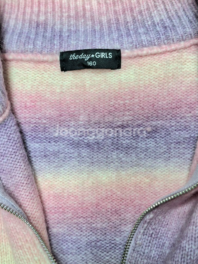 더데이걸스 크롭 스웨터 집업 160사이즈--3