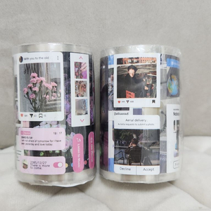 [미사용&새제품] 롤 다꾸스티커 핑크 &블랙 완전예쁨