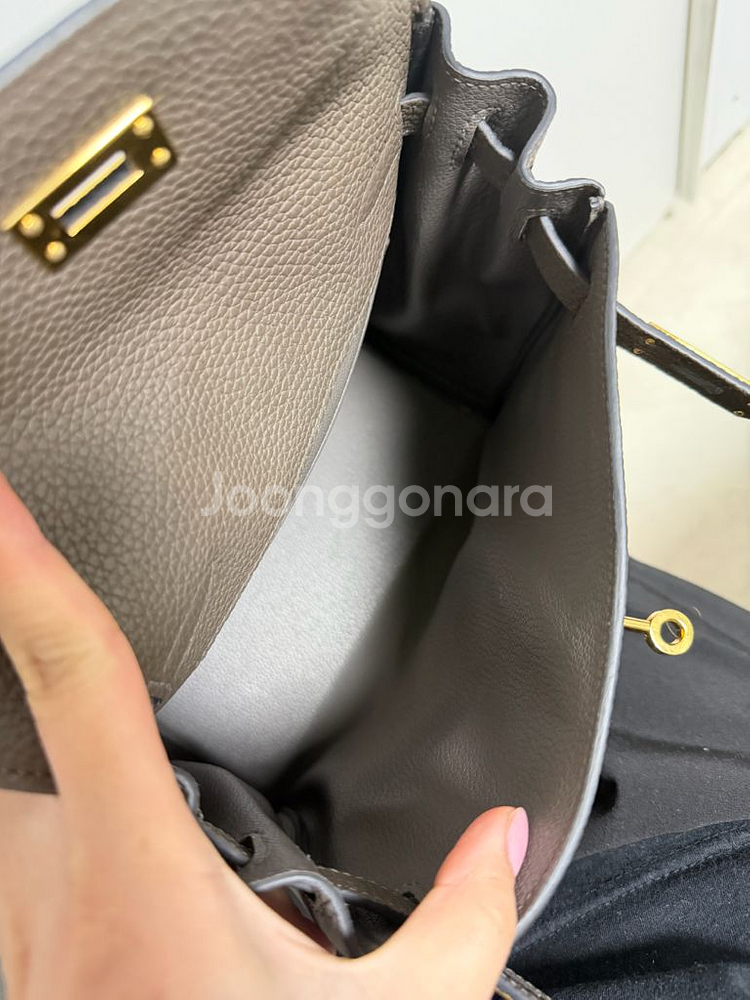 에르메스 키폴 25 브라운 가방--5