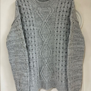 남녀공용 꽈배기 긴팔 니트