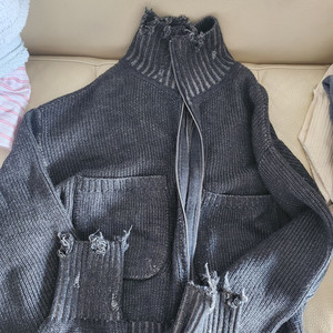 가격내림 11->7.5 마뗑킴 리브 니트 집업 가디건 구매가 218,000원 이미지