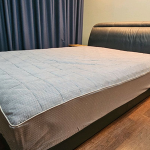 시몬스 뷰티레스트 바바라 퀸 매트리스,로울 네이비 프레임 풀셋