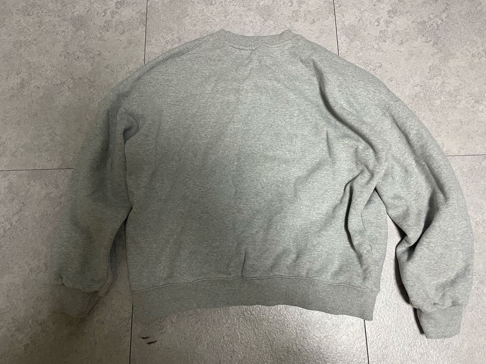 제멋 그레이 블랙 맨투맨 후드 티 셔츠 스웨트셔츠 (헤이즈 오버핏, 양 기모) 이미지