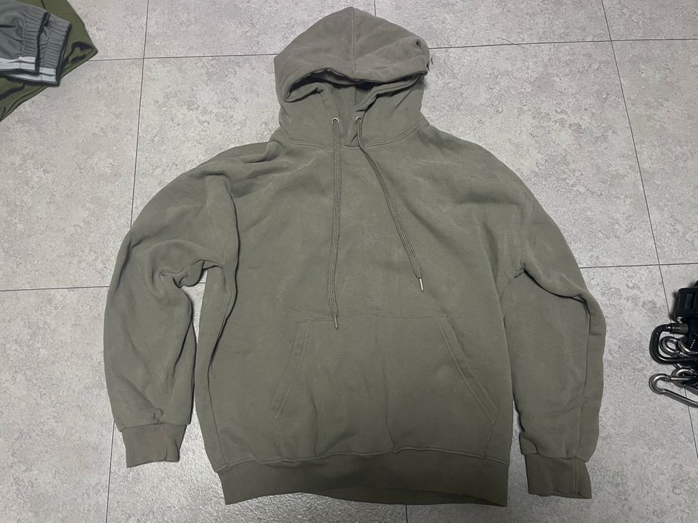 제멋 그레이 후드 티 셔츠 스웨트셔츠 (양 기모) 이미지