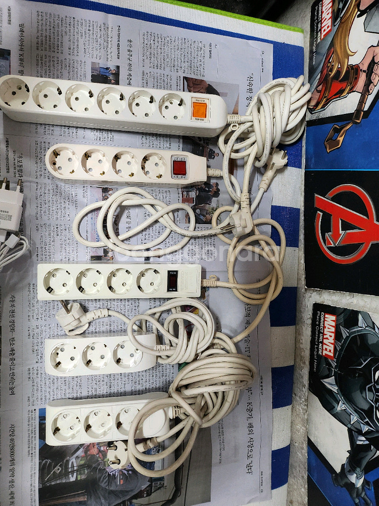 멀티탭 5개 + 삼성 c타입 고속충전기--3