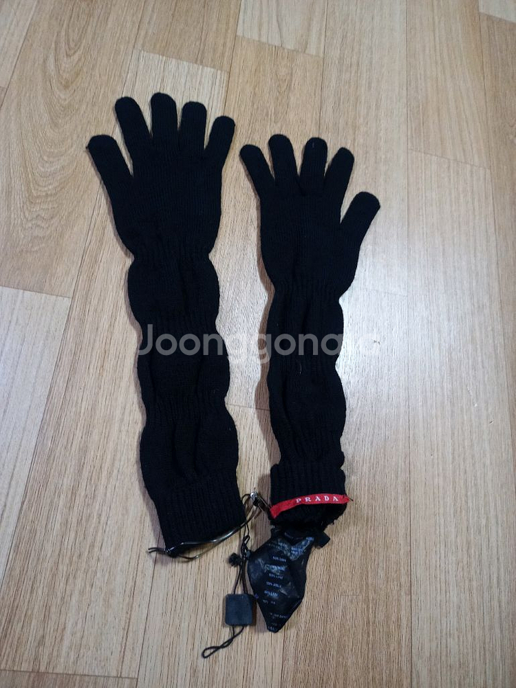 PRADA 프라다 롱니트장갑 새제품--0