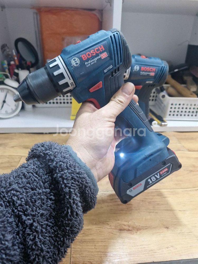 보쉬충전드릴 GSR18V45 가벼운신형 브러쉬리스 A급--8