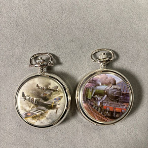 전투기, 기차 빈티지 스켈레톤 회중시계 1,2 이미지