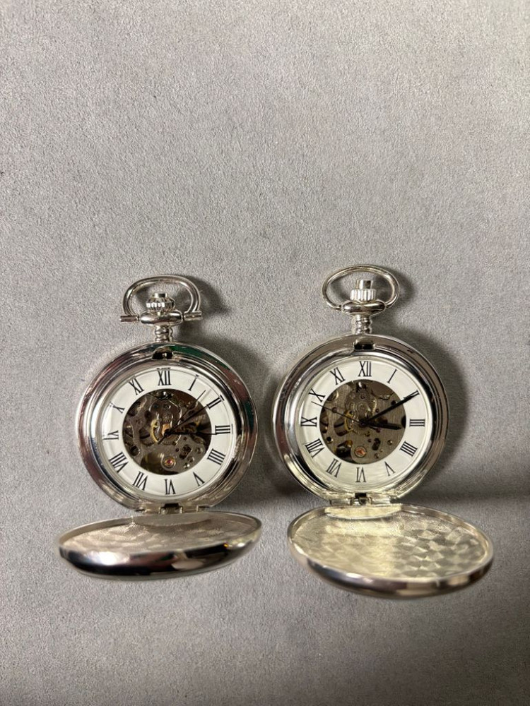 전투기, 기차 빈티지 스켈레톤 회중시계 1,2 이미지