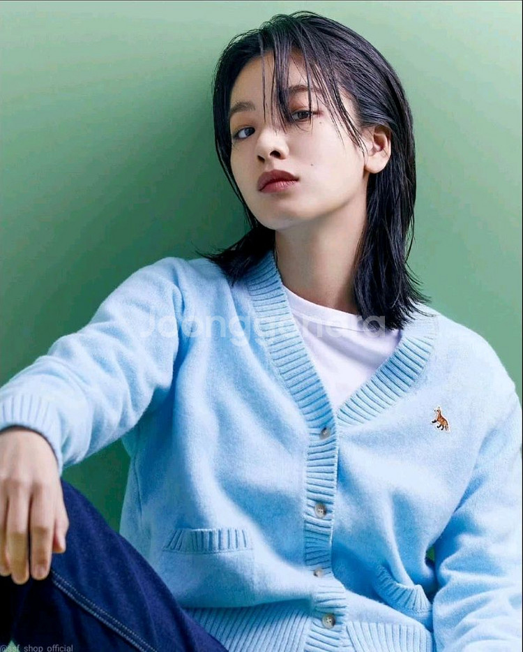 메종키츠네 램스울 여성 가디건 니트 스웨터 베이비폭스헤드--1