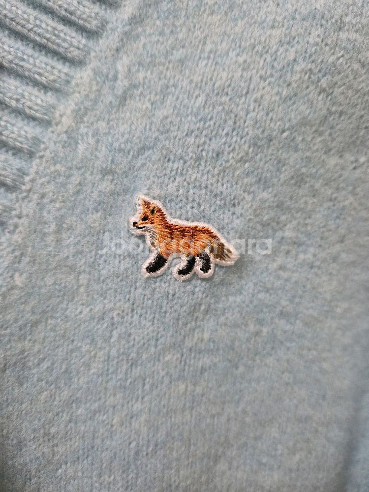 메종키츠네 램스울 여성 가디건 니트 스웨터 베이비폭스헤드--4