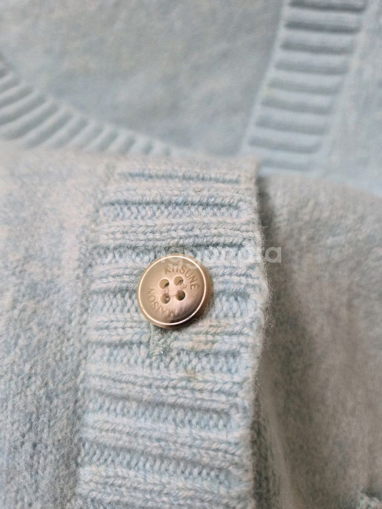 메종키츠네 램스울 여성 가디건 니트 스웨터 베이비폭스헤드--6