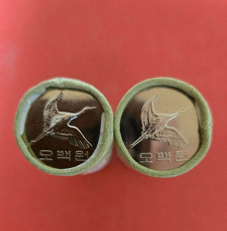 한국은행 500원 롤 주화 미사용 2017년 옛날 돈 이미지