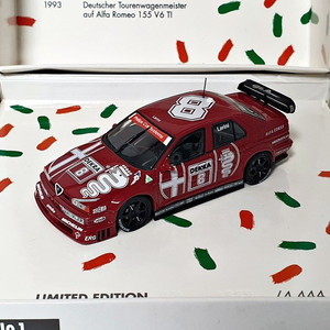 1:43 1/43 미니챔프 알파로메오 155 V6 TI 1993 DTM 레이스카 다이캐스트 모델카