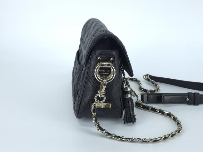 메트로시티 M171MQ0563Z 퀼팅 체인 블랙 골드 숄더백 클래식 M로고 가죽백 크로스백--1