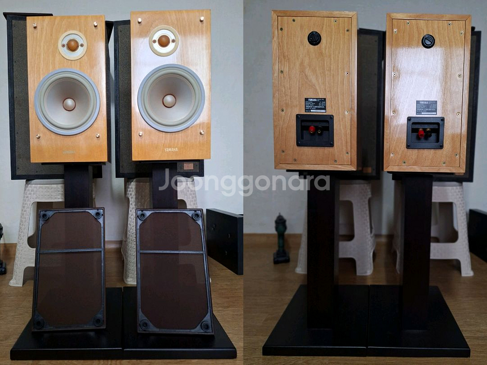 스탠드포함/오버홀/야마하 NS-1 알리코 스피커 빈티지 레트로 인테리어 앤틱 오디오 하이파이 가게 매장 카페--3