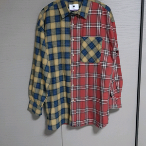 배색타탄체크무늬셔츠(105 110가능)