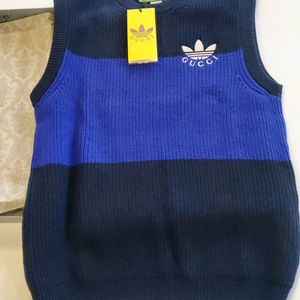구찌 아디다스 니트 베스트 조끼 남녀공용