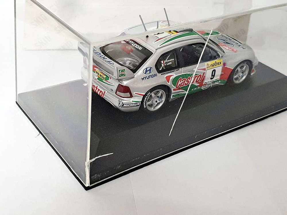 1:43 1/43 스키드 현대 엑센트(베르나) WRC 2001 몬테카를로 / 피에르 리아티 랠리카 다이캐스트 모델카 이미지