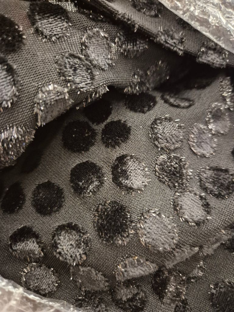 (새상품) 마쥬 폴카 도트 블랙 벨벳 원피스 1사이즈--2