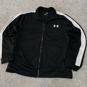 언더아머 블랙 트랙탑 져지집업 100/L