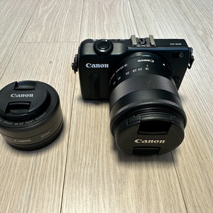 캐논 미러리스 EOS M2 블랙 15-45mm , 22mm 더블렌즈킷 팝니다