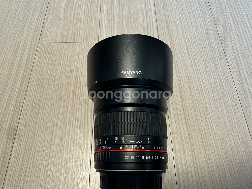 삼양 85.4 (85mm F1.4) 수동 MF렌즈 캐논용 팝니다--1