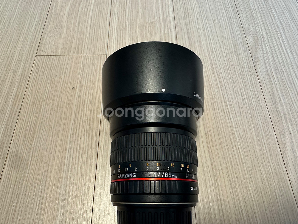 삼양 85.4 (85mm F1.4) 수동 MF렌즈 캐논용 팝니다--2