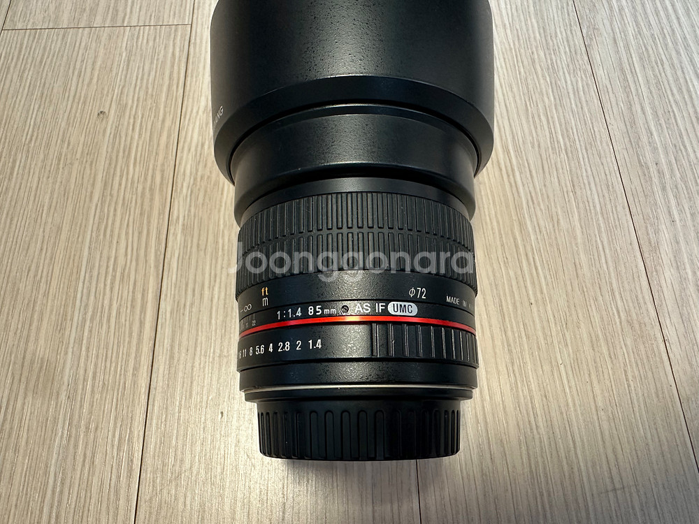 삼양 85.4 (85mm F1.4) 수동 MF렌즈 캐논용 팝니다--6