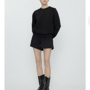 PVCS 맨투맨 쇼츠 셋업 블랙