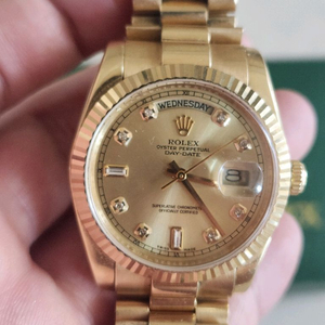 롤렉스 36mm 18k제작 금통 판매