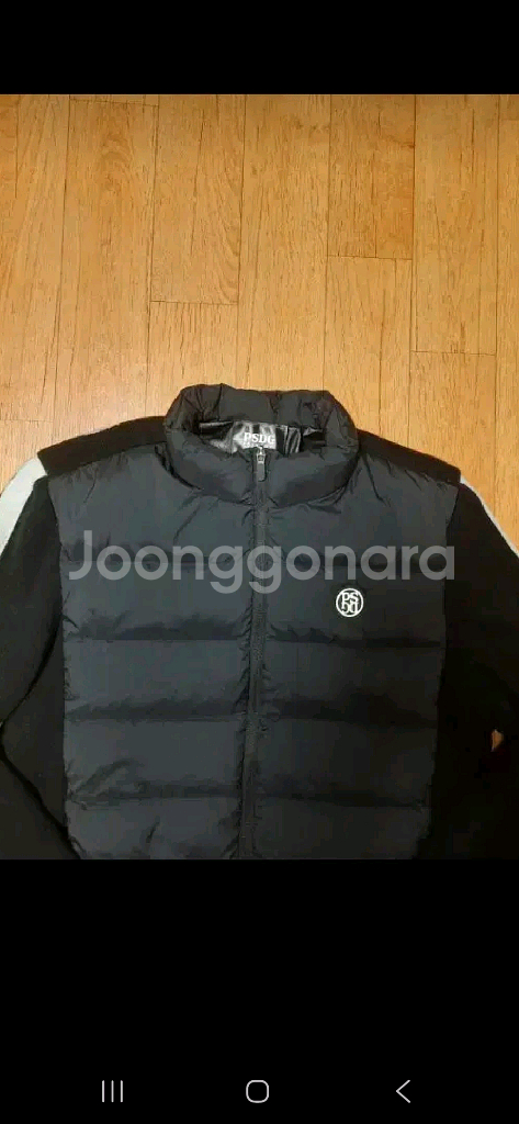 (정품,PSDG)파시디 골프 하이브리드 미들 패딩 니트 블랙 자켓 100--1