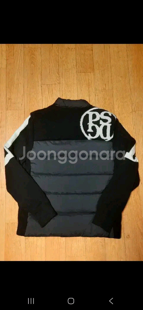 (정품,PSDG)파시디 골프 하이브리드 미들 패딩 니트 블랙 자켓 100--4