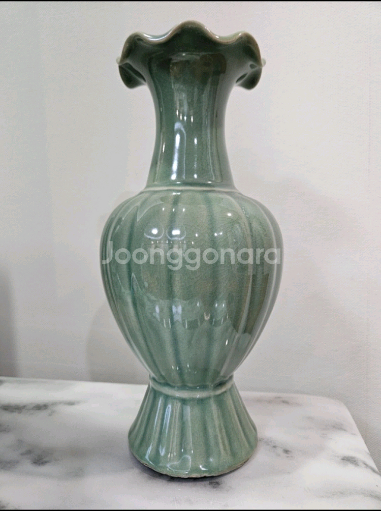 [백화점 상품/ 새상품] 청자 도자기 꽃병--0