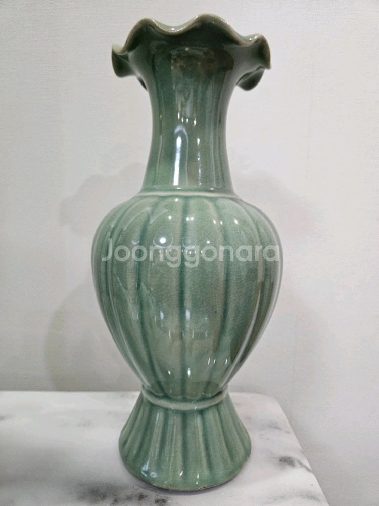 [백화점 상품/ 새상품] 청자 도자기 꽃병--1