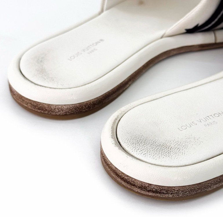 M 루이비통 여성 마그네틱 락잇 슬라이드 슬리퍼 화이트--8