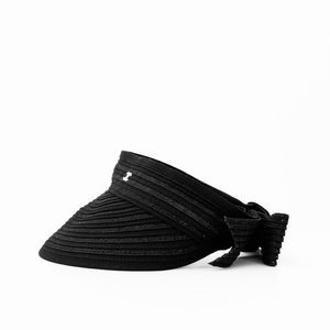 [S] 샤넬 CC로고 리본 22P 썬바이저 썬캡 블랙