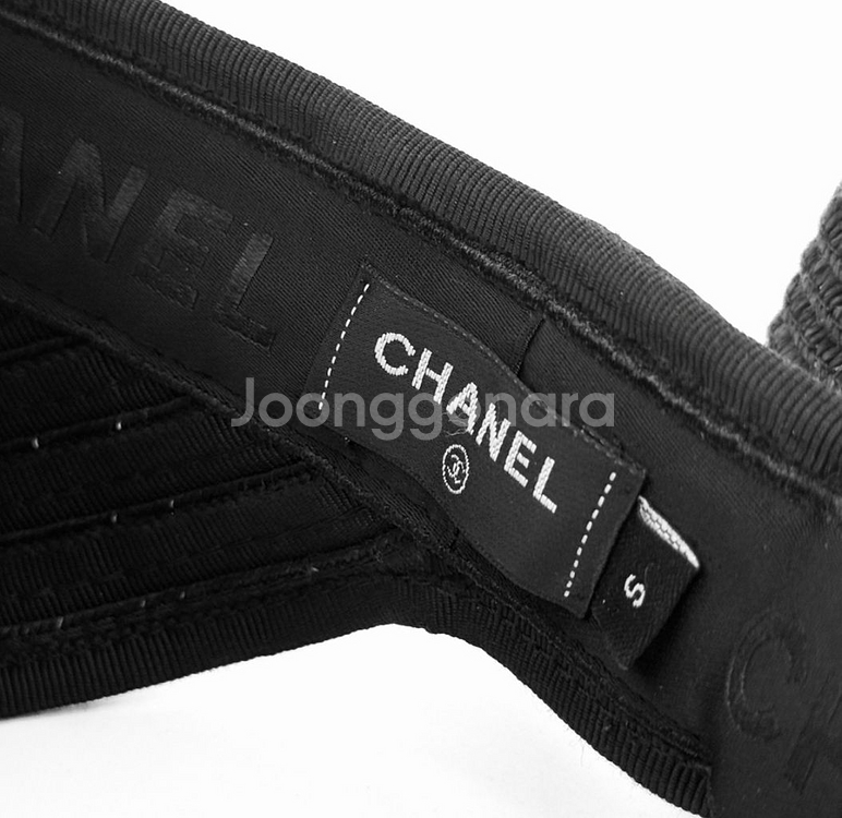 [S] 샤넬 CC로고 리본 22P 썬바이저 썬캡 블랙--6