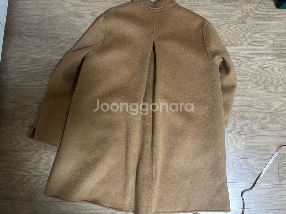 새상품급 잇미샤 핸드메이드 코트 에이라인 카멜베이지 프리사이즈--1