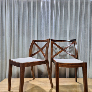 세덱 ZACC 원목 식탁의자x2