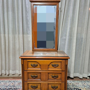 엔틱 원목 3D 서랍 화장대