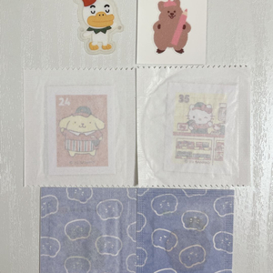 카카오프렌즈팝업씰튜브크리스마스,색연필꽃카,산리오X세븐일레븐 폼폼푸린,헬로키티,망그러진곰망곰 띠부씰 이미지