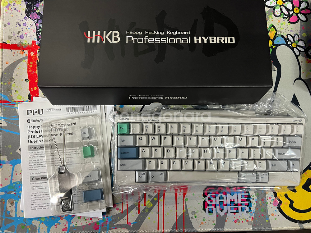 해피해킹 type s 프로페셔널 하이브리드(화이트, 각인) 팝니다--0