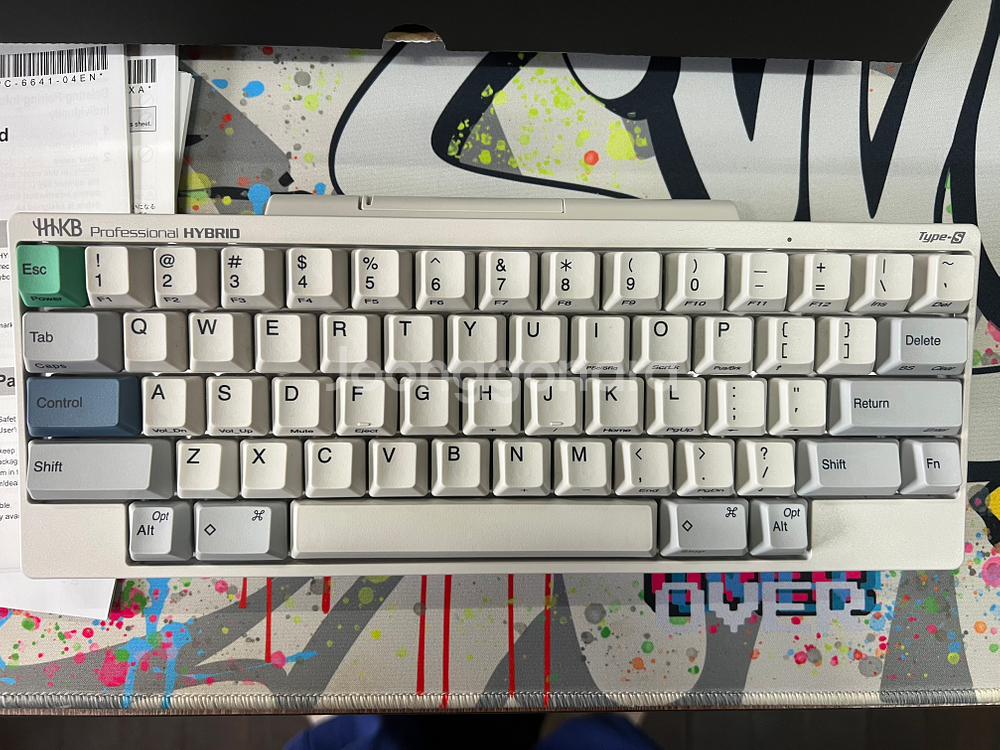 해피해킹 type s 프로페셔널 하이브리드(화이트, 각인) 팝니다--1