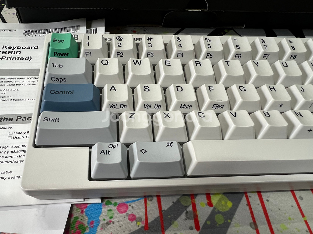 해피해킹 type s 프로페셔널 하이브리드(화이트, 각인) 팝니다--2