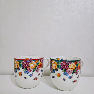 빈티지)일본 겐조 플라워 패턴 머그컵 세트