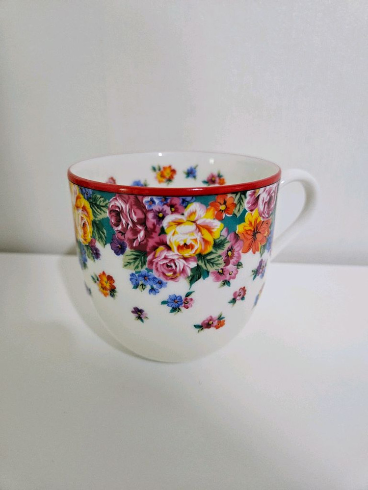 빈티지)일본 겐조 플라워 패턴 머그컵 세트--1